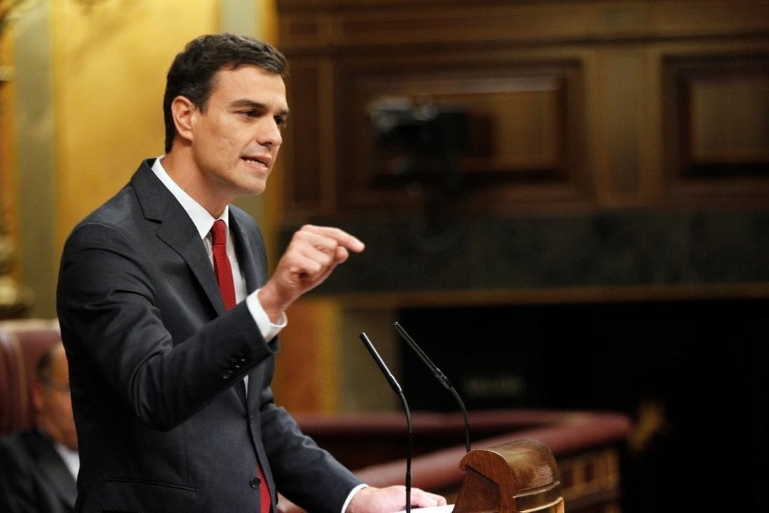 Pedro Sánchez, durante un pleno en el Congreso.