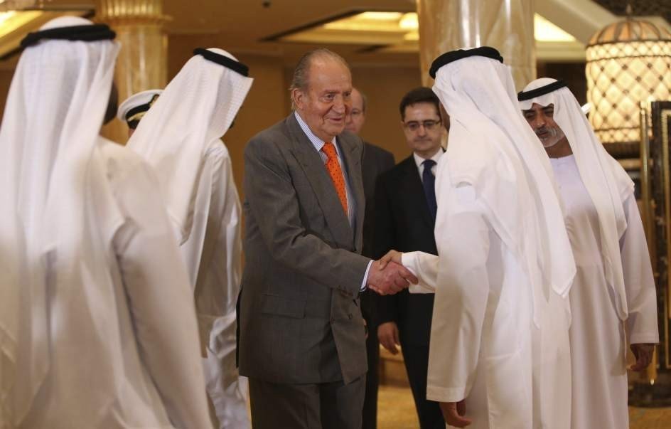 Don Juan Carlos en una visita a Emiratos Árabes Unidos. 