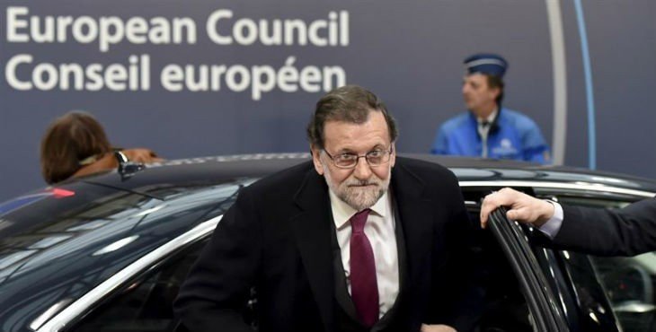 Rajoy, a la llegada de un Consejo Europeo.