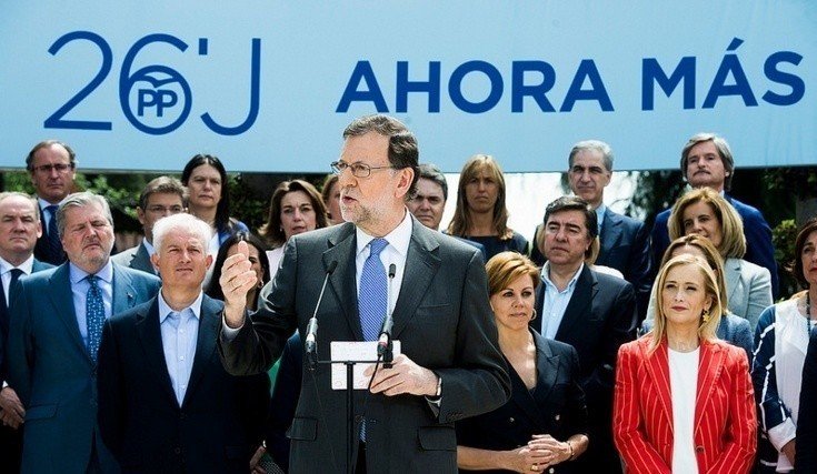 Rajoy, en el acto de El Retiro en el que fue increpado por un joven.