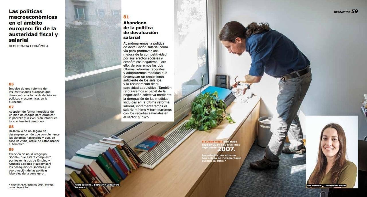'Catálogo Ikea' de Podemos, con Pablo Iglesias.