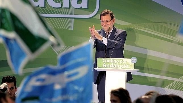 Mariano Rajoy en un acto del PP en Andalucía.