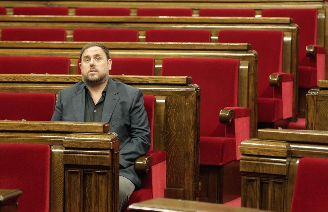 Oriol Junqueras en el Parlament.
