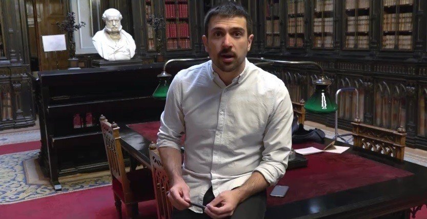Ramón Espinar, en el vídeo grabado en el Senado.