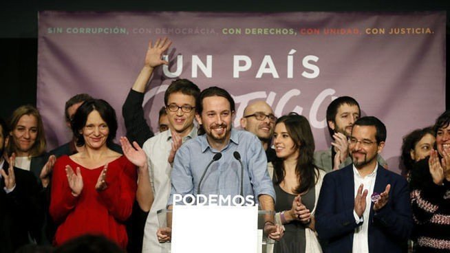 Noche electoral de Podemos el 20-D.