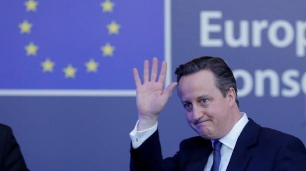 Cameron durante una cumbre europea.
