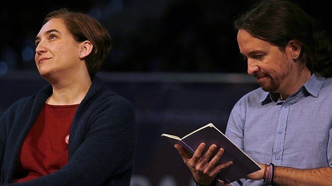 Ada Colau y Pablo Iglesias.