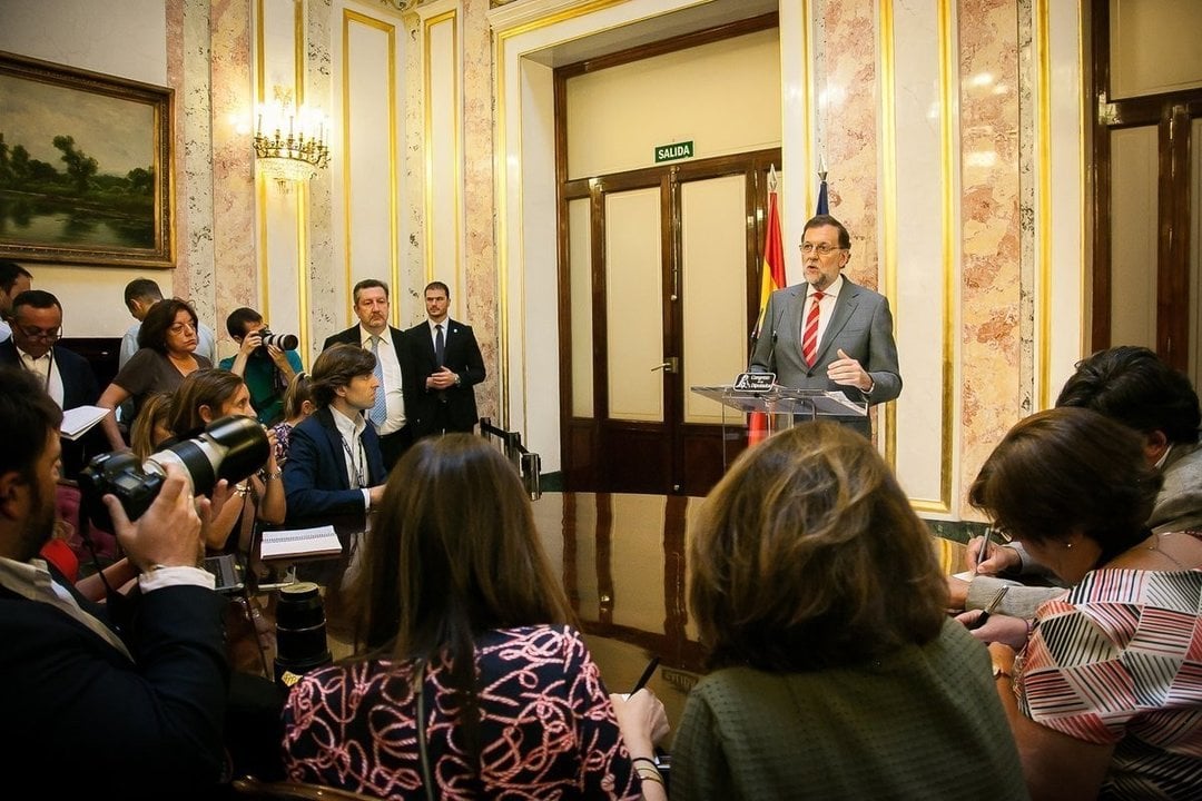 Rajoy, en rueda de prensa.