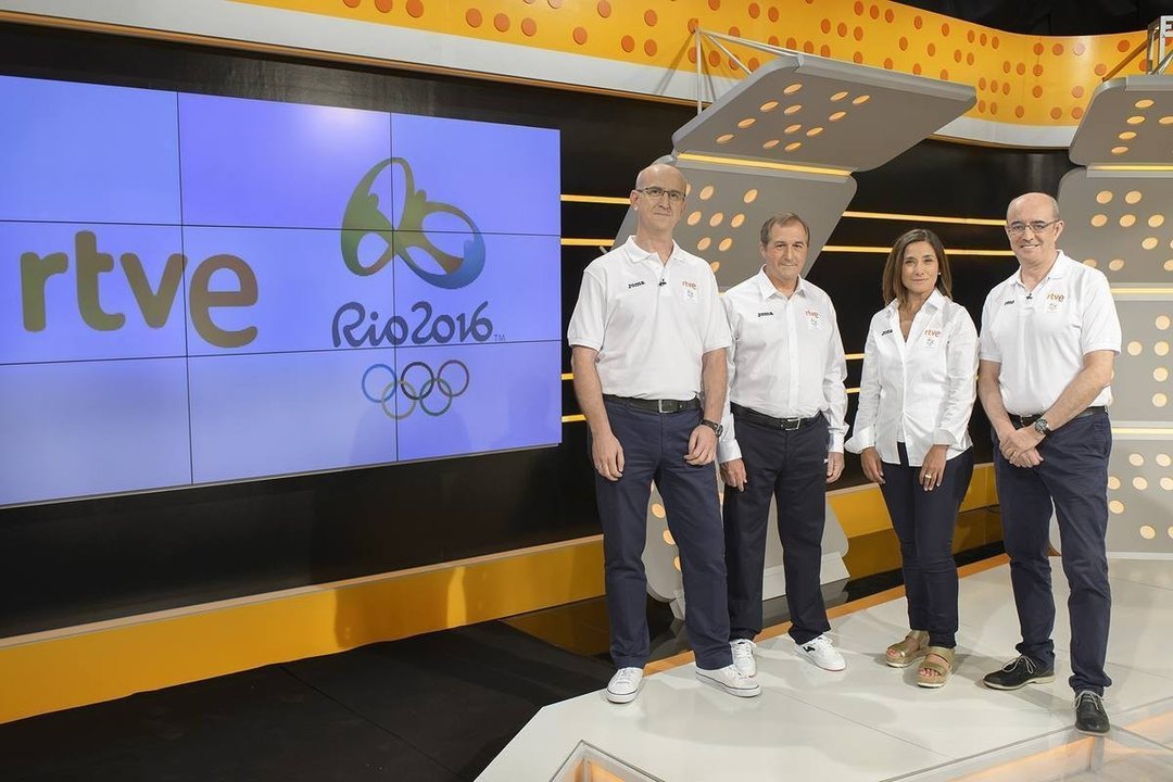 Los directivos de TVE presentan la cobertura de los Juegos Olímpicos.