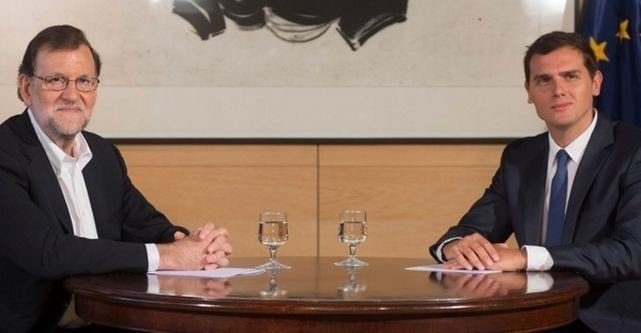 Rajoy y Rivera, durante una reunión en el Congreso. 