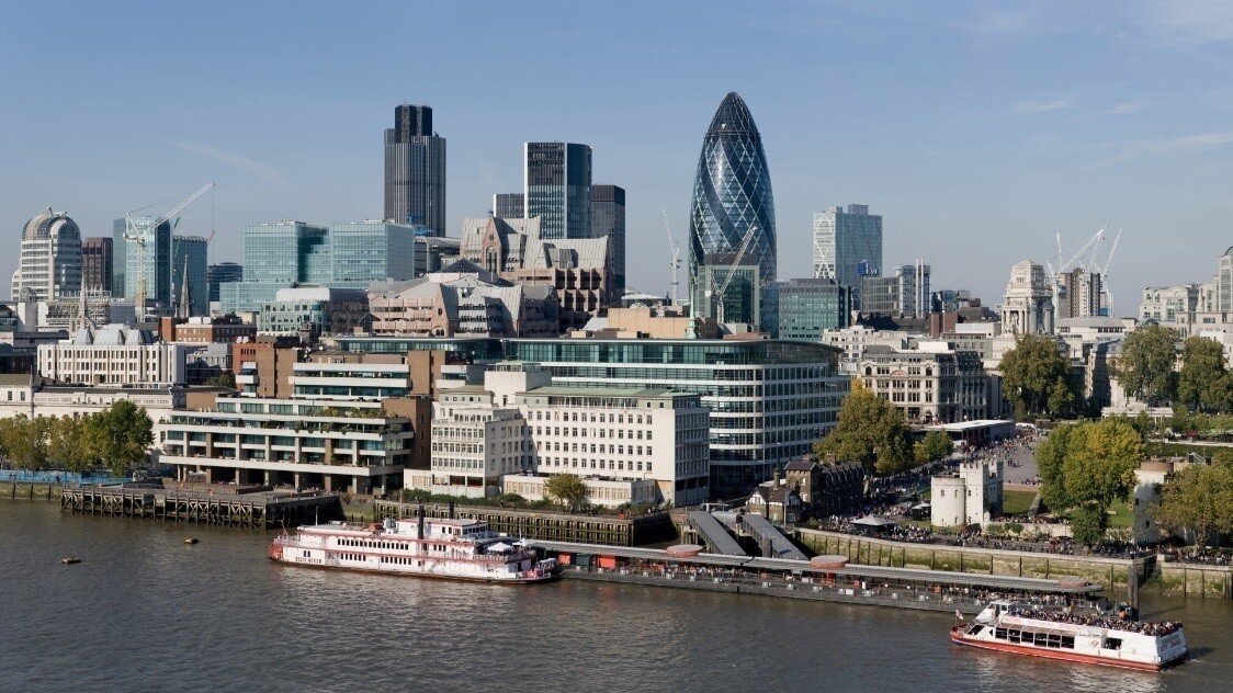 Vista de la City de Londres.