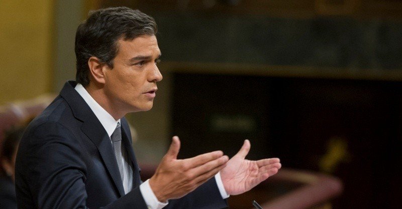 Pedro Sánchez, en el debate de investidura.