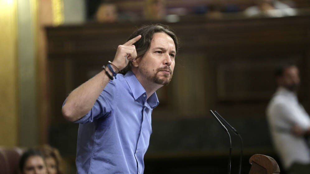 Pablo Iglesias en el debate de investidura.
