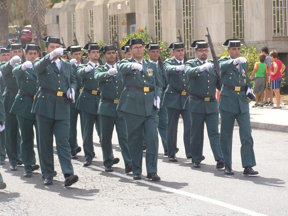 Guardia Civil en formación.