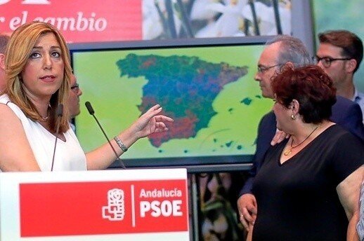Susana D&iacute;az compara los votos del PSOE en Andaluc&iacute;a y el resto de Espa&ntilde;a.