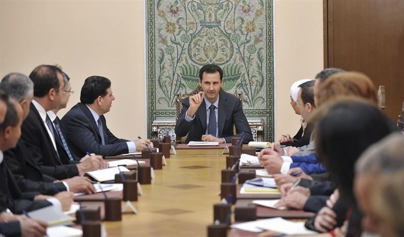 Reunión del gobierno de Al Assad.