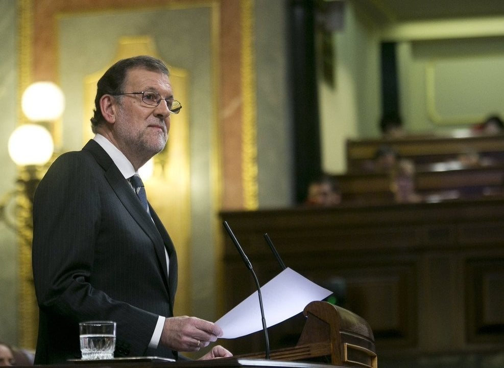 Mariano Rajoy en el debate de investidura.