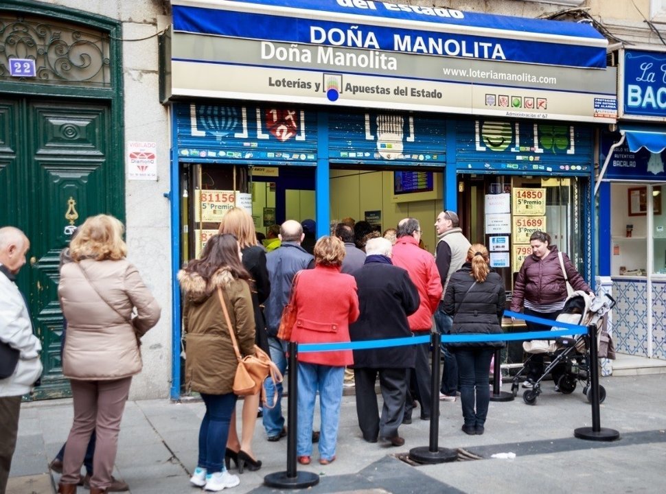 Administración de Lotería 'Doña Manolita', en Madrid.