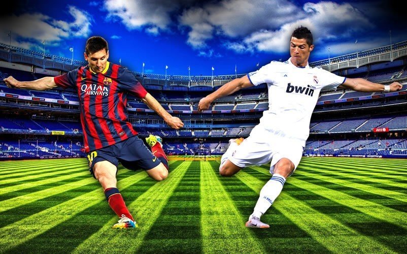 Leo Messi y Cristiano Ronaldo. 