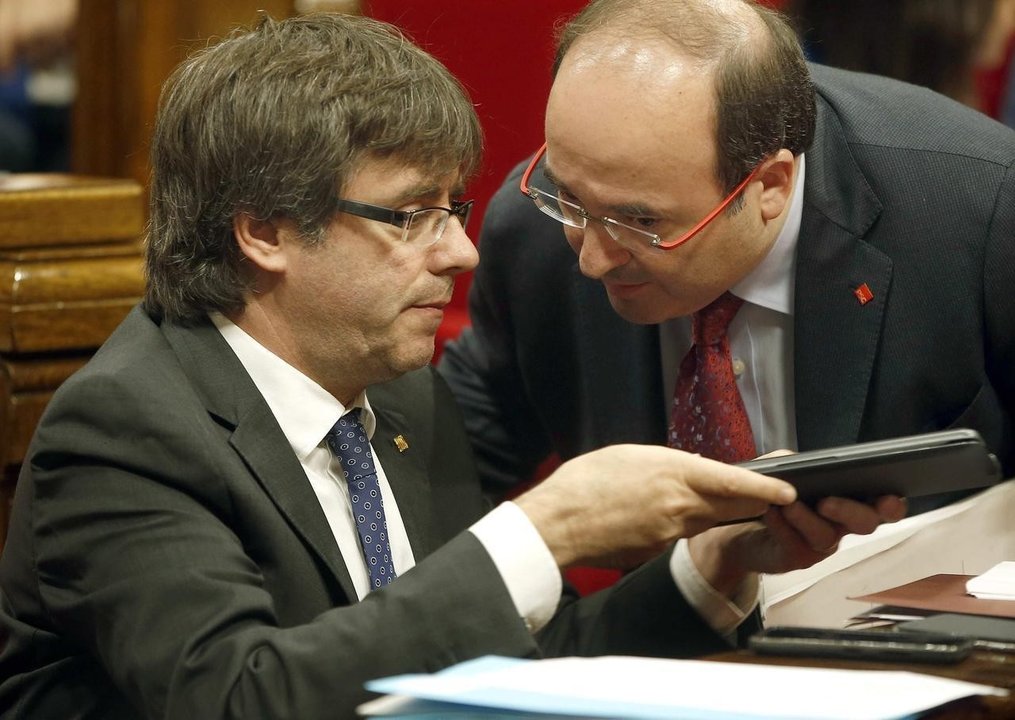 Carles Puigdemont y Miquel Iceta.