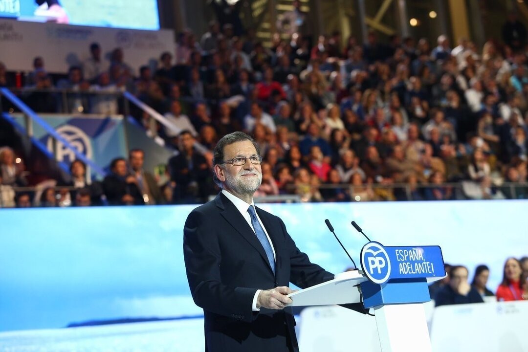 Mariano Rajoy interviene ante el plenario del 18&ordm; Congreso Nacional del PP.