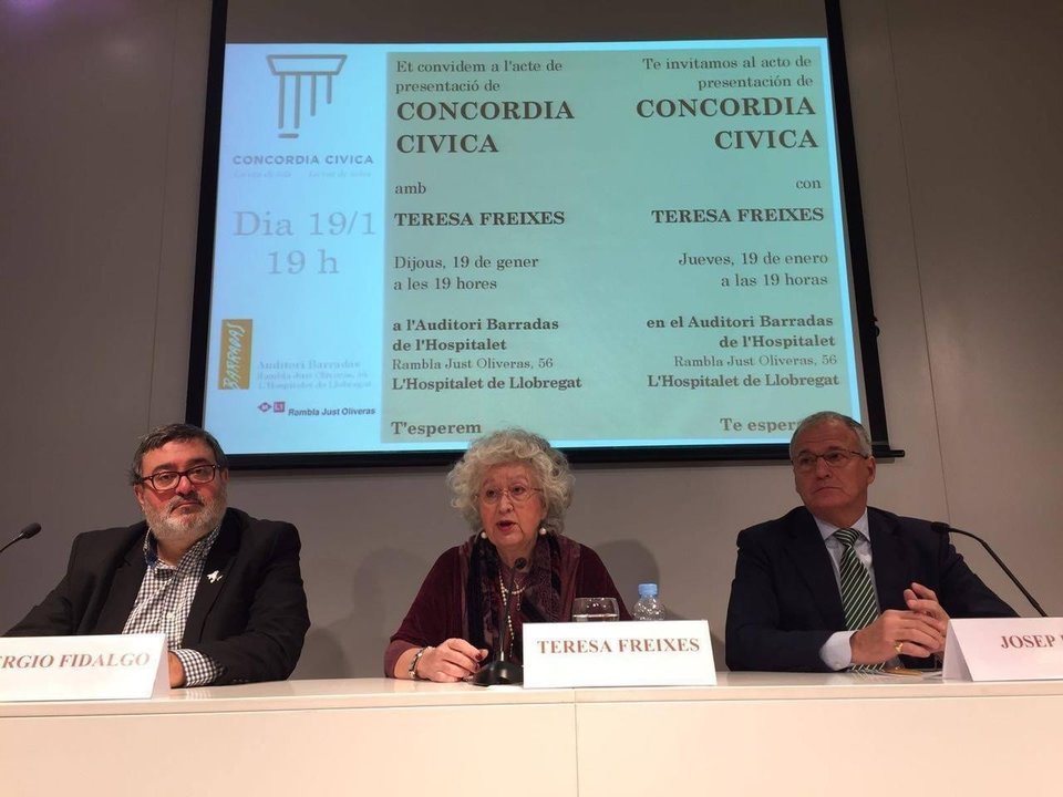 Teresa Freixes, en la presentación de Concordia Cívica.