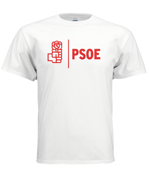 Camiseta del PSOE de 'Teedesignshop' retirada del mercado.