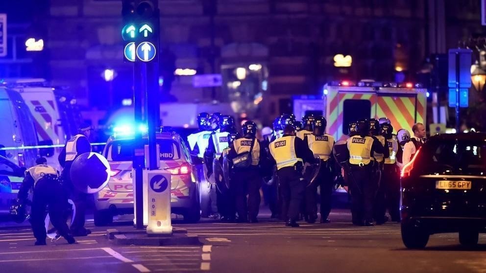 El centro de Londres, tomado por la policía la noche del atentado.