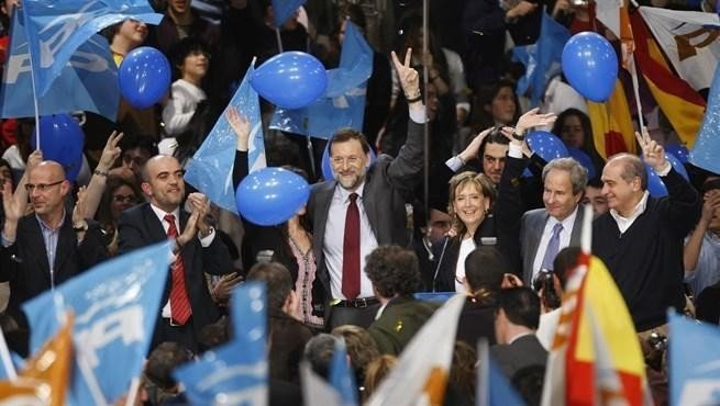 Mitin del PP en 2008 con Mariano Rajoy.