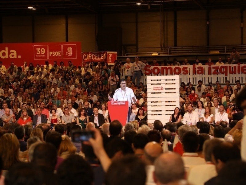 Pedro Sánchez en el discurso de cierre del Congreso del PSOE.