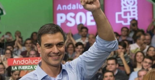 Pedro Sánchez, en un mitin del PSOE andaluz.
