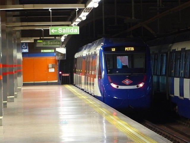 Metro de la línea 7 de Madrid.