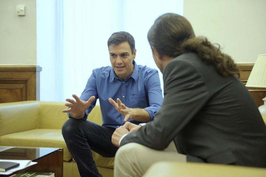 Pedro S&aacute;nchez y Pablo Iglesias.