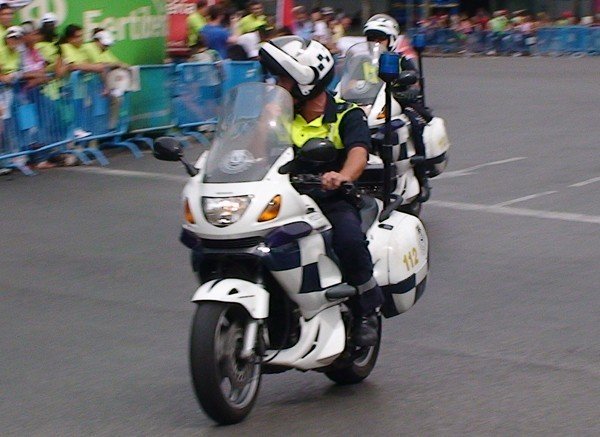 Agente de la Policía Municipal de Madrid en moto.