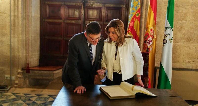 Susana D&iacute;az y Ximo Puig.