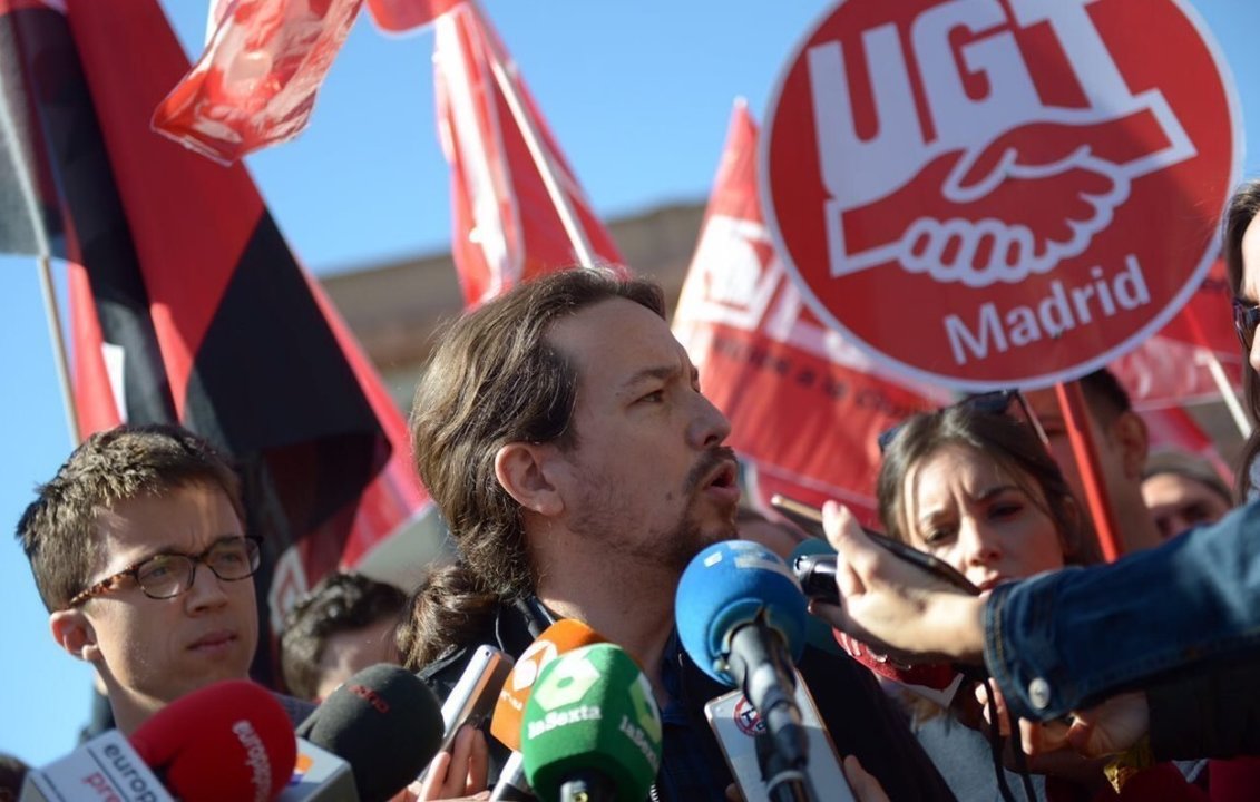 Pablo Iglesias, en la manifestación del 1 de mayo.