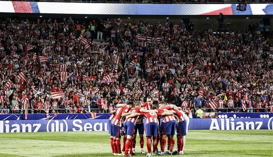 Primer partido disputado en el estadio Wanda Metropolitano entre el Atlético de Madrid y el Málaga.