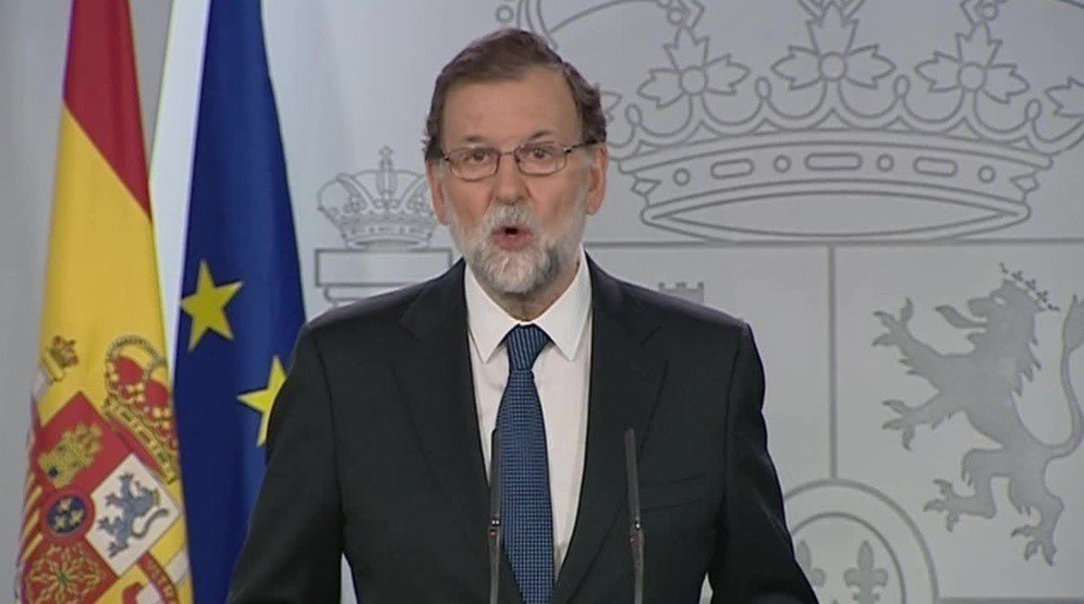 Mariano Rajoy comparece tras el 1-O.
