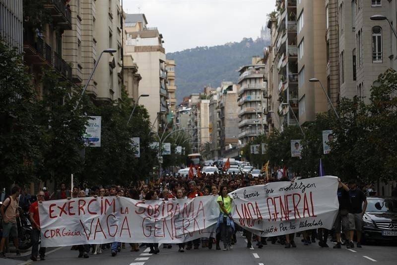 Imagen de la huelga general en Cataluña