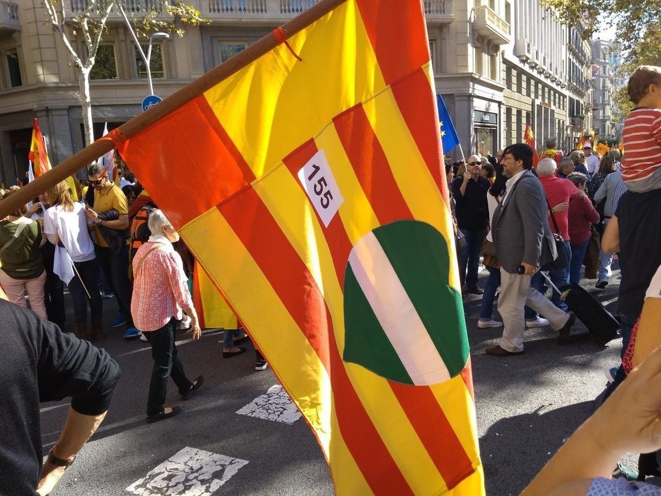 Manifestación en Barcelona por la unidad de España.
