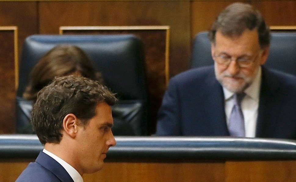 Albert Rivera y Mariano Rajoy en el Congreso.
