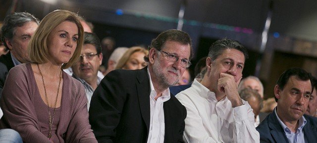 Cospedal, Rajoy, Albiol y Maillo.