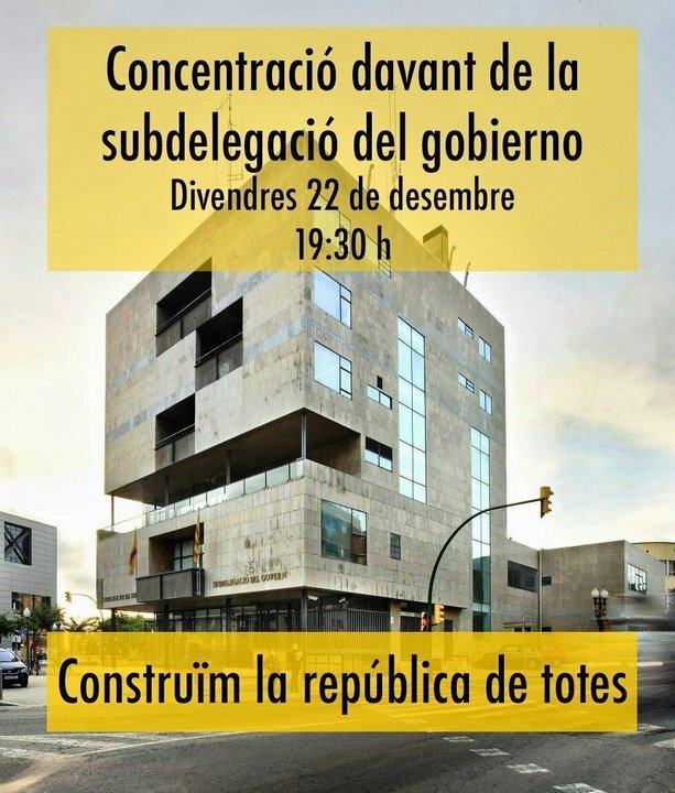 Convocatoria ante la Subdelegación del Gobierno de España en Tarragona.