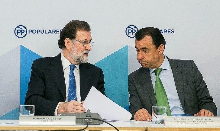Rajoy y Maíllo en el comité ejecutivo nacional del PP.