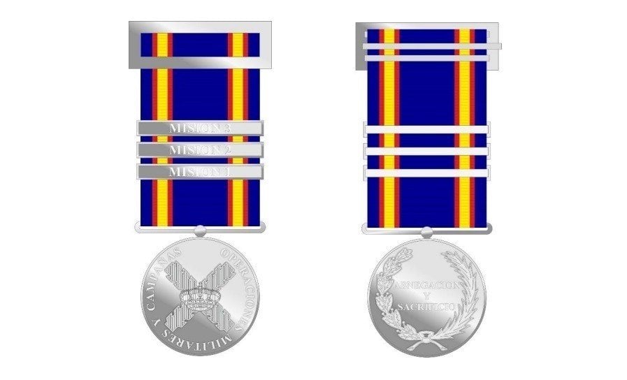Diseño de la medalla de campaña que va a crear el Ministerio de Defensa.