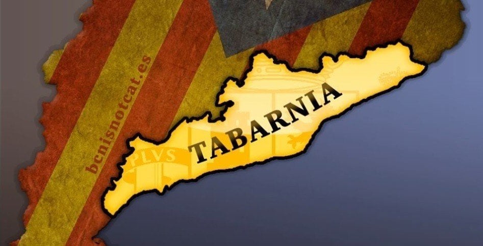 Mapa del territorio de Tabarnia.