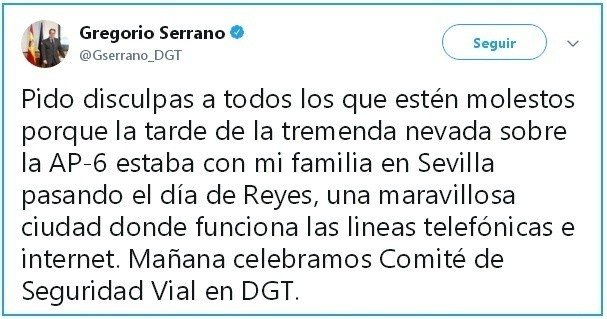 Tuit de Gregorio Serrano.