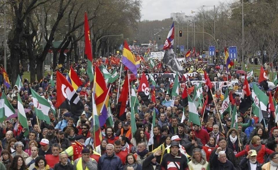 Marchas de la Dignidad en Madrid en 2014.