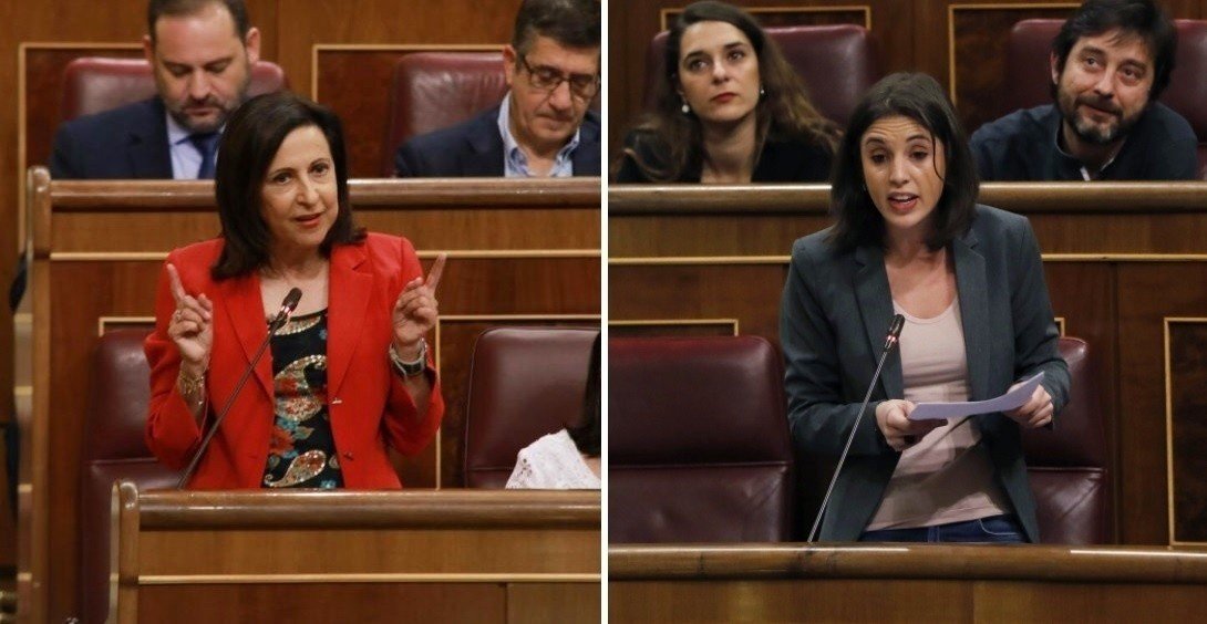 Margarita Robles (PSOE) e Irene Montero (Podemos).