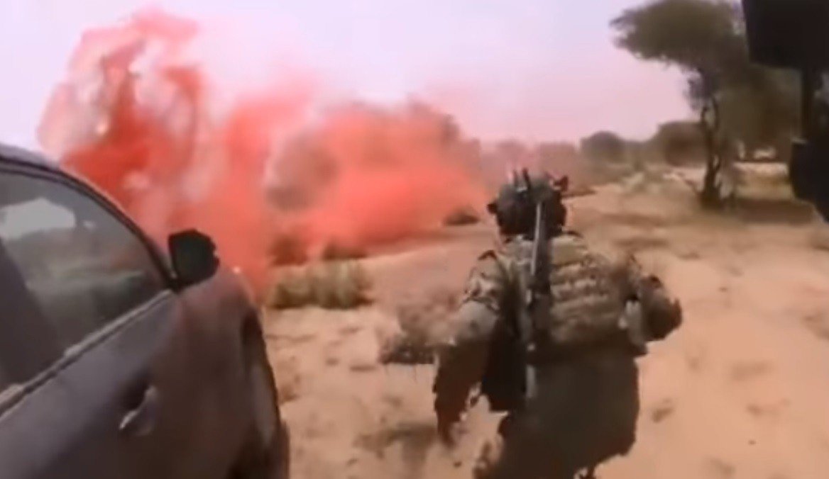 Fotograma del vídeo de la emboscada a tropas estadounidenses en Niger.